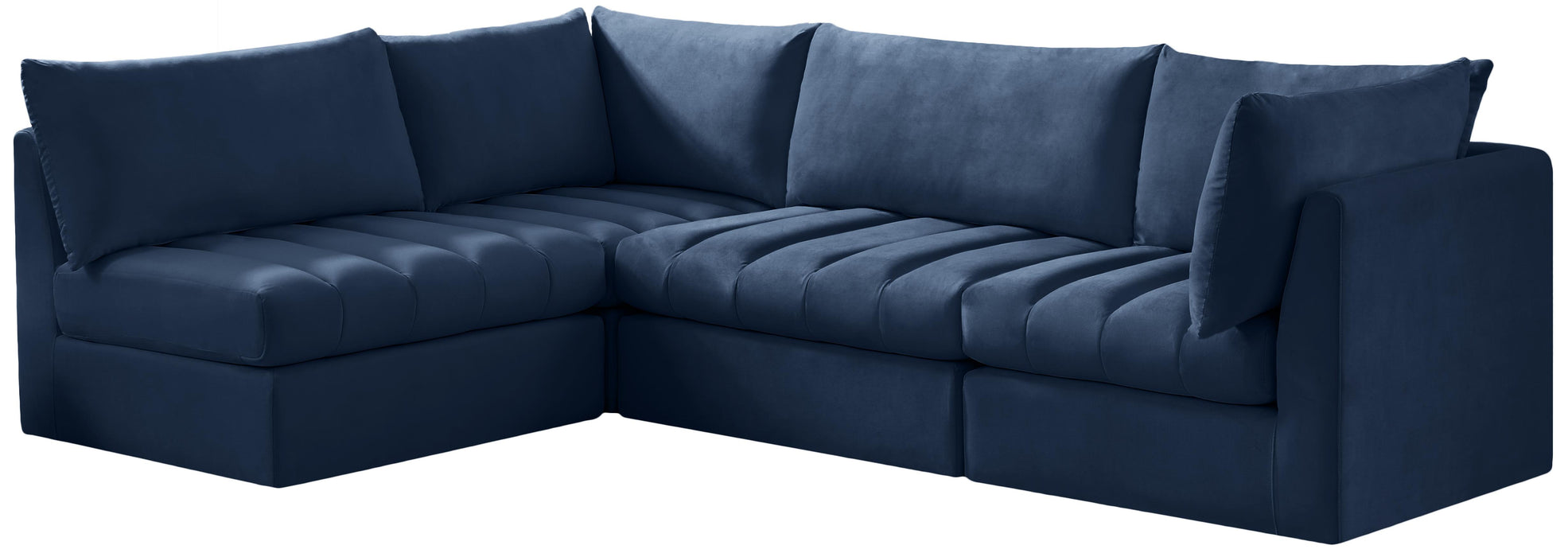Jacob Navy Velvet Modular Sectional - Royal Furniture & Gifts (MI) - Multi Location