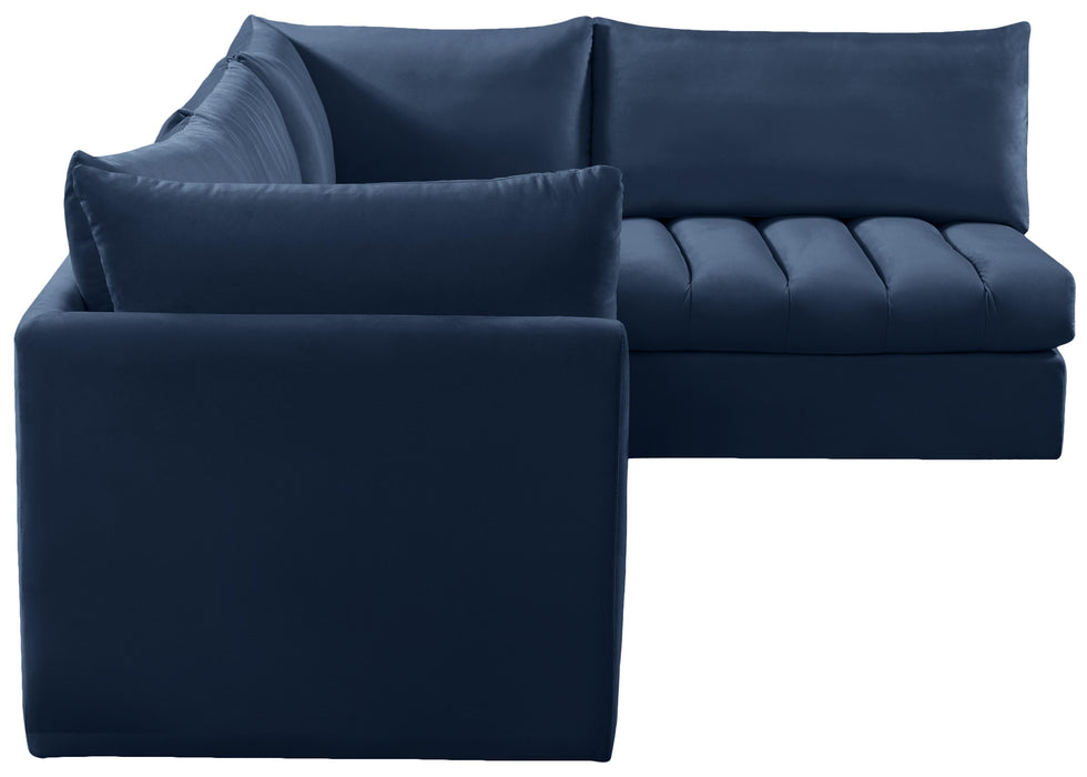 Jacob Navy Velvet Modular Sectional - Royal Furniture & Gifts (MI) - Multi Location