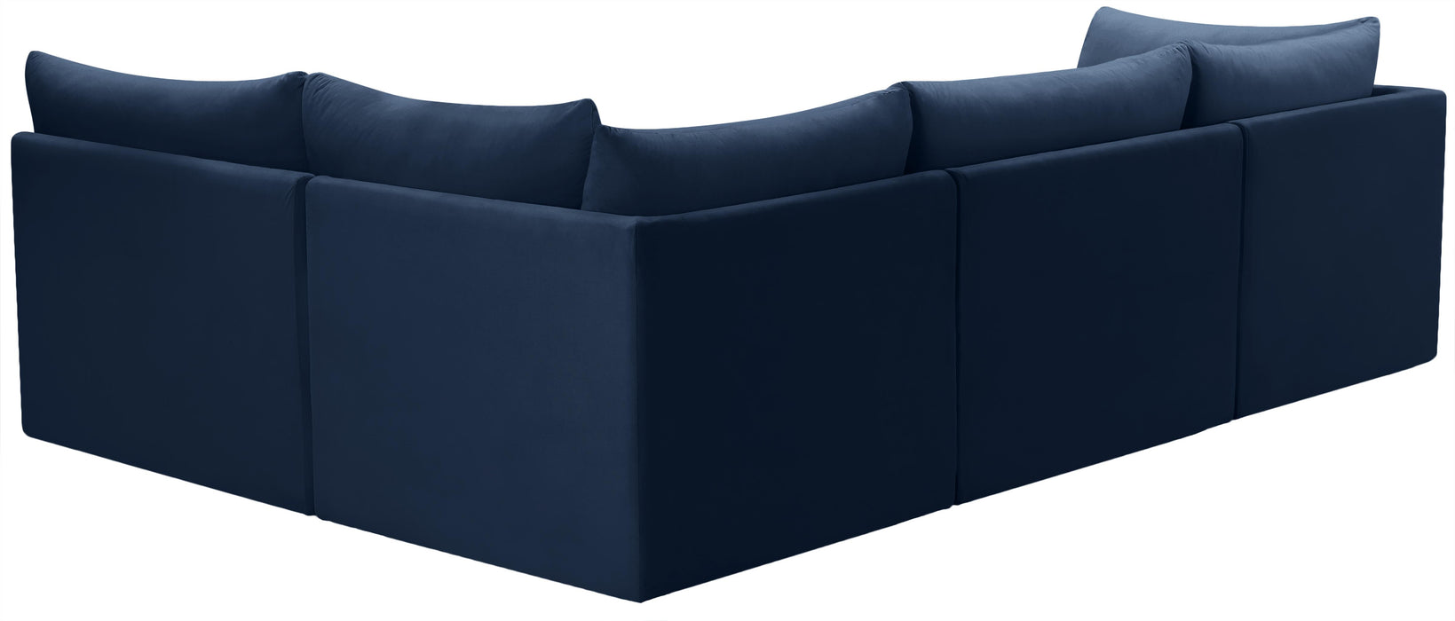 Jacob Navy Velvet Modular Sectional - Royal Furniture & Gifts (MI) - Multi Location