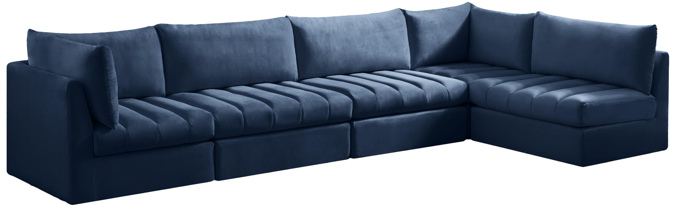 Jacob Navy Velvet Modular Sectional - Royal Furniture & Gifts (MI) - Multi Location