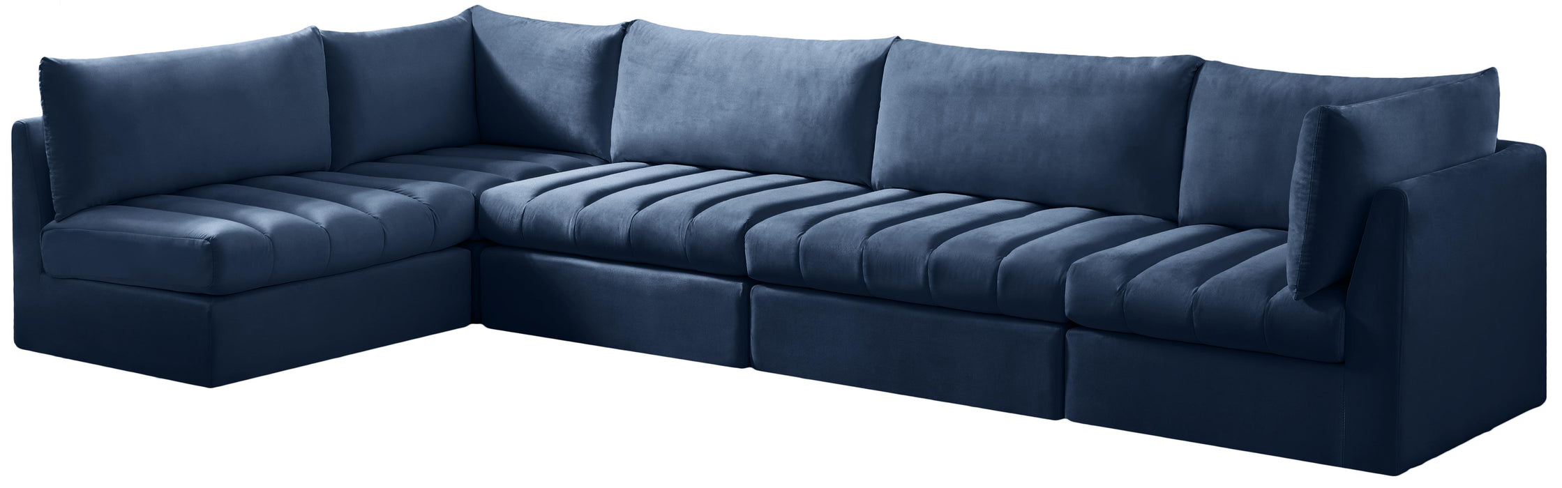 Jacob Navy Velvet Modular Sectional - Royal Furniture & Gifts (MI) - Multi Location
