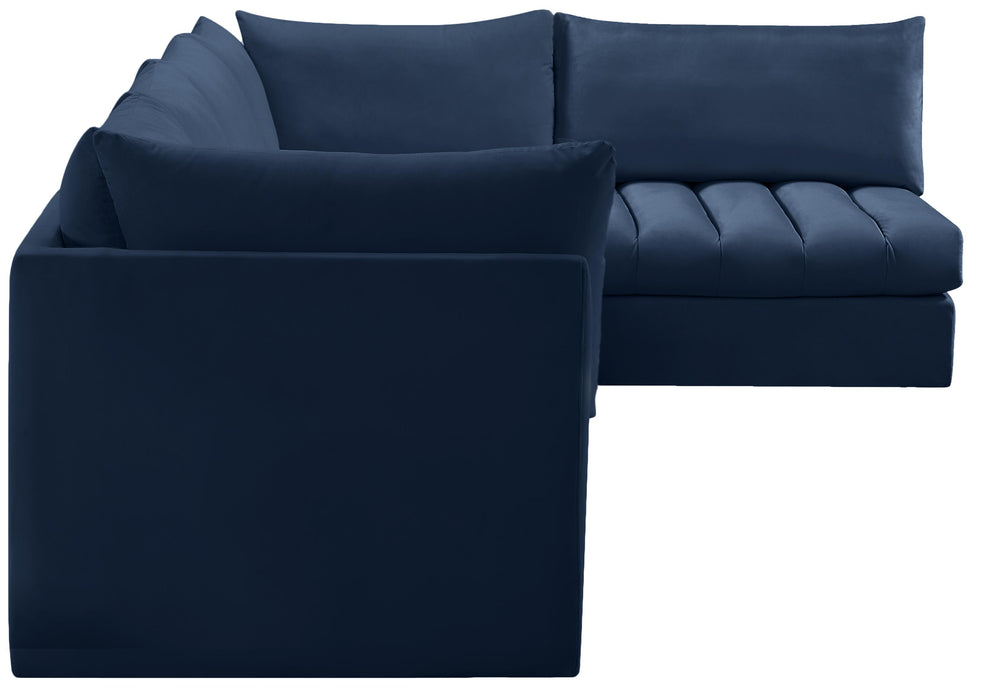 Jacob Navy Velvet Modular Sectional - Royal Furniture & Gifts (MI) - Multi Location