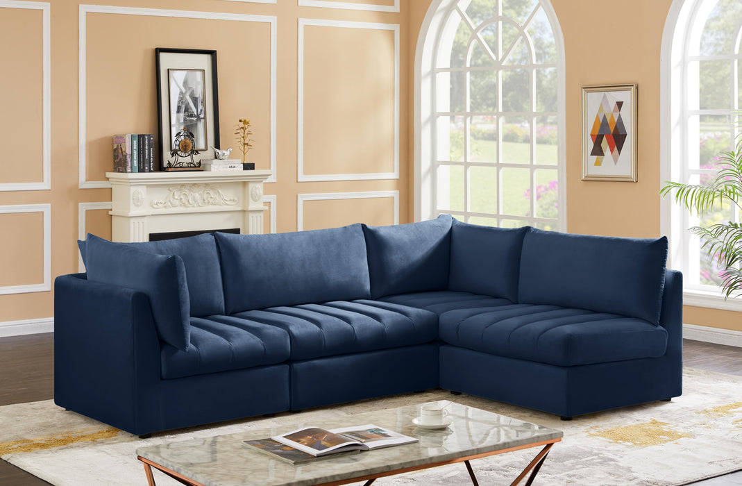 Jacob Navy Velvet Modular Sectional - Royal Furniture & Gifts (MI) - Multi Location