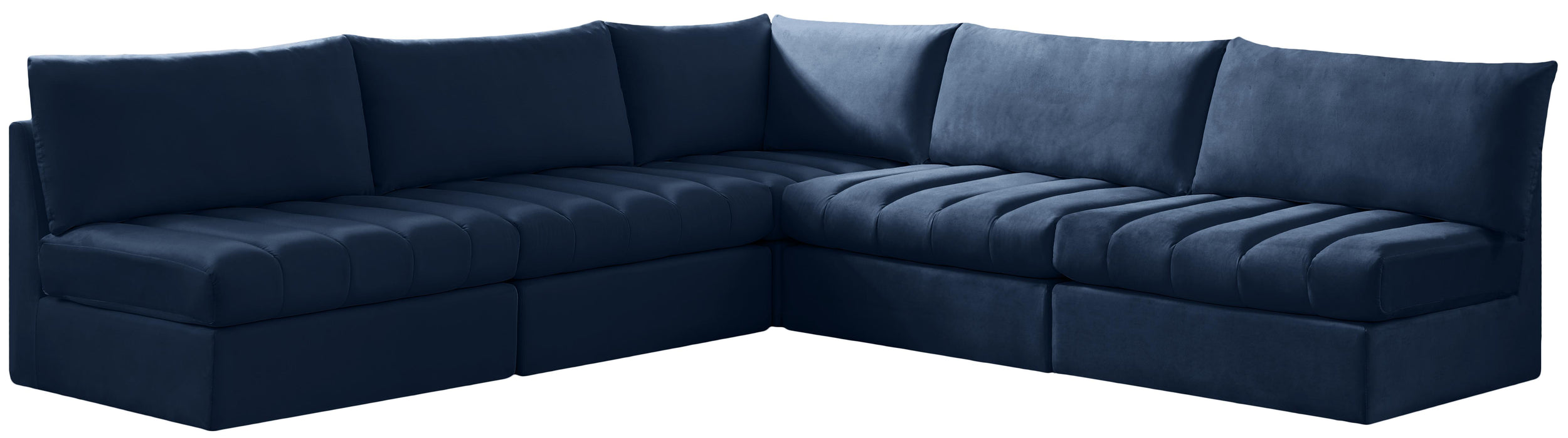 Jacob Navy Velvet Modular Sectional - Royal Furniture & Gifts (MI) - Multi Location