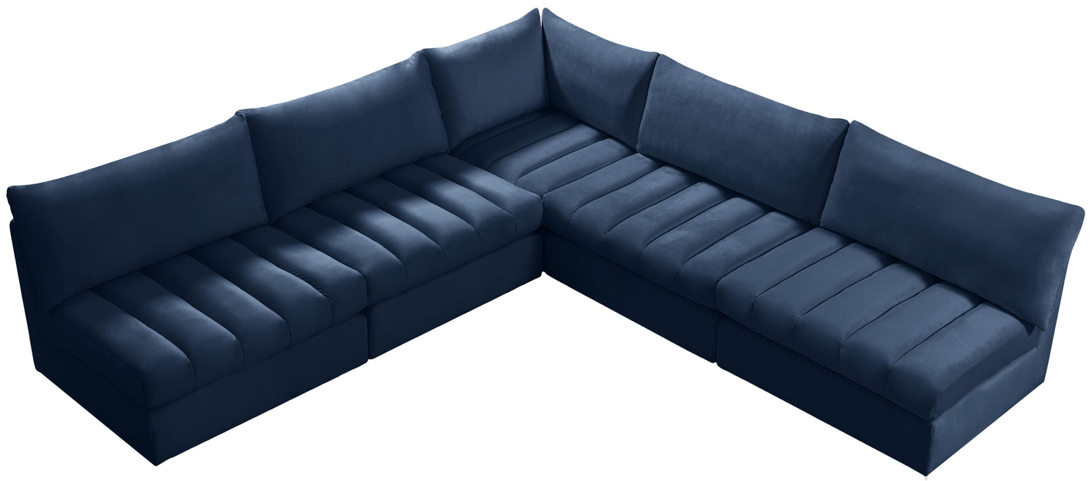 Jacob Navy Velvet Modular Sectional - Royal Furniture & Gifts (MI) - Multi Location