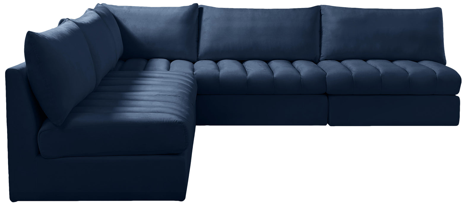 Jacob Navy Velvet Modular Sectional - Royal Furniture & Gifts (MI) - Multi Location