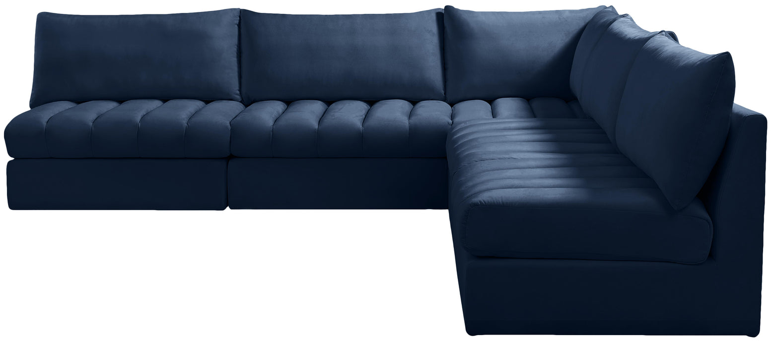 Jacob Navy Velvet Modular Sectional - Royal Furniture & Gifts (MI) - Multi Location