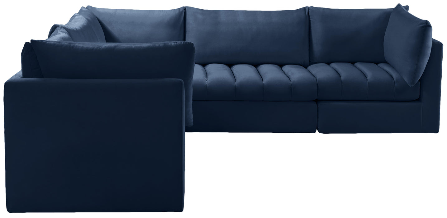 Jacob Navy Velvet Modular Sectional - Royal Furniture & Gifts (MI) - Multi Location