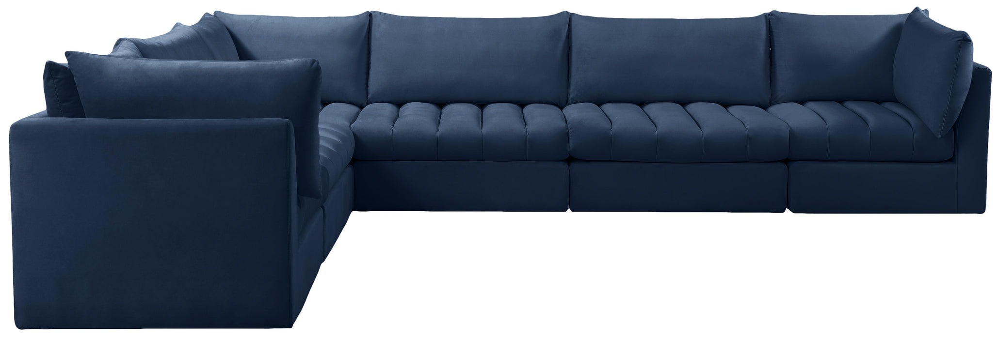 Jacob Navy Velvet Modular Sectional - Royal Furniture & Gifts (MI) - Multi Location