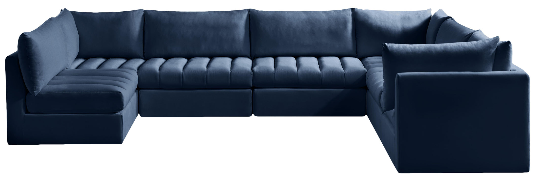 Jacob Navy Velvet Modular Sectional - Royal Furniture & Gifts (MI) - Multi Location