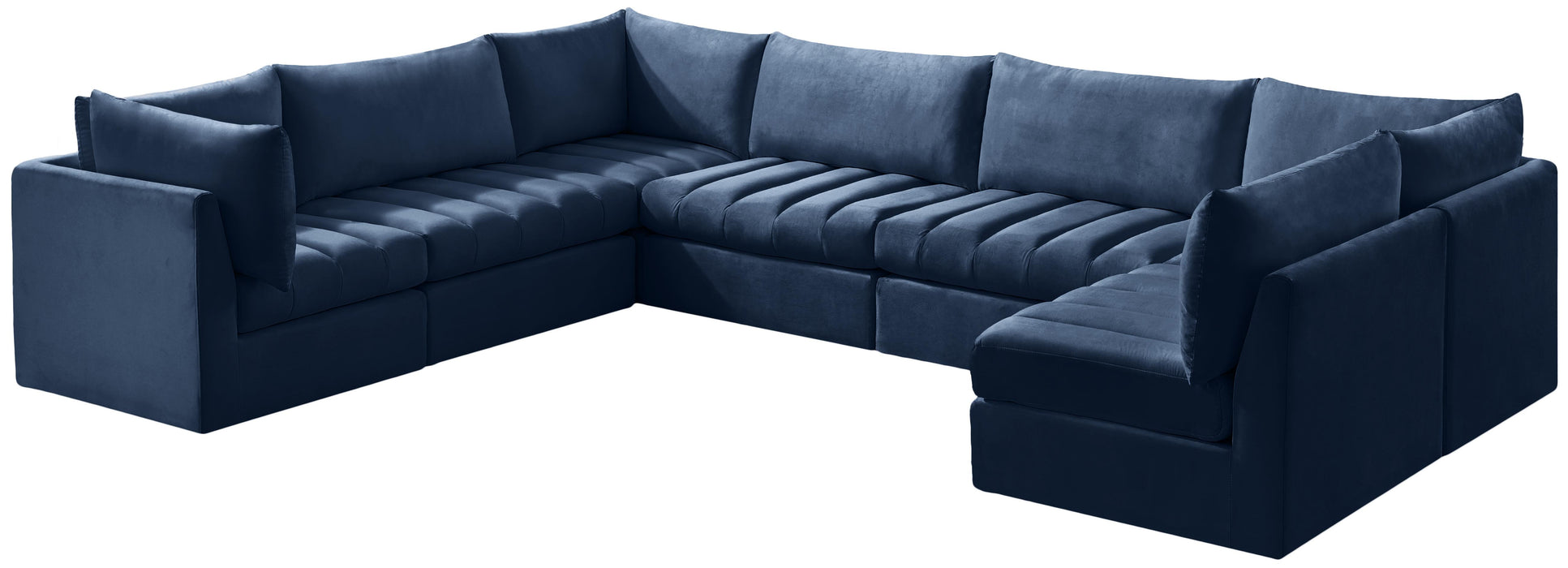 Jacob Navy Velvet Modular Sectional - Royal Furniture & Gifts (MI) - Multi Location