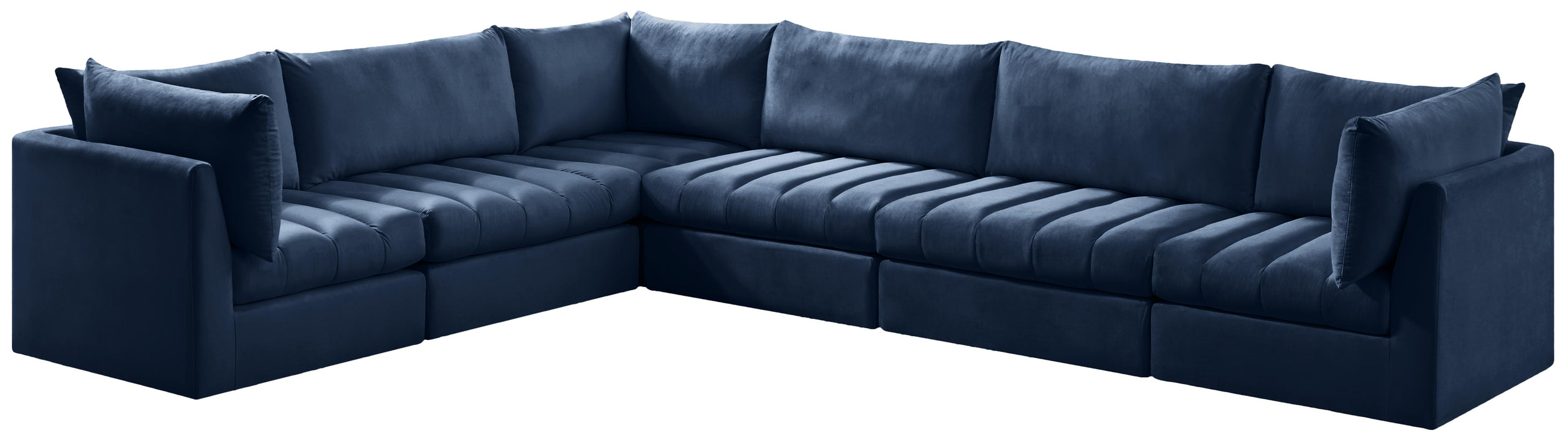Jacob Navy Velvet Modular Sectional - Royal Furniture & Gifts (MI) - Multi Location