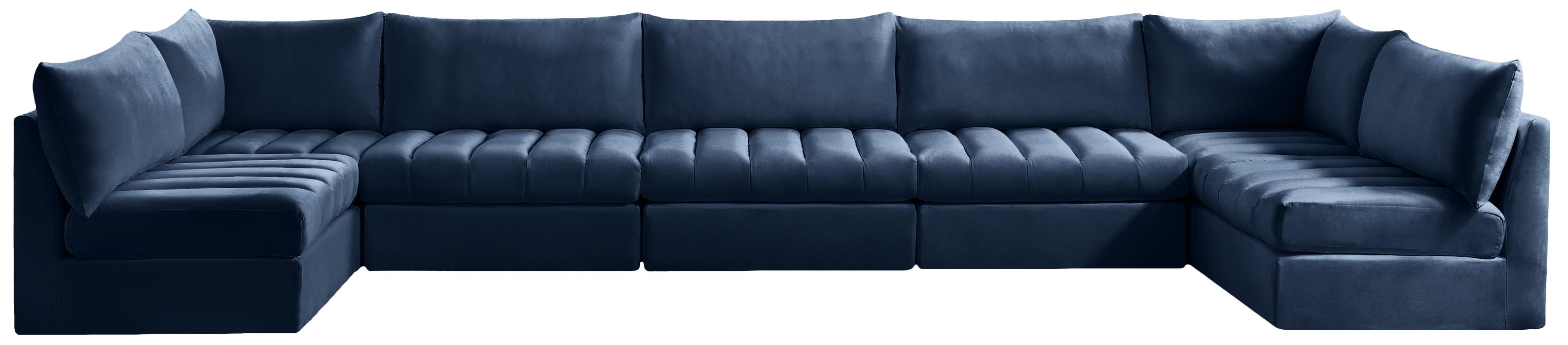 Jacob Navy Velvet Modular Sectional - Royal Furniture & Gifts (MI) - Multi Location
