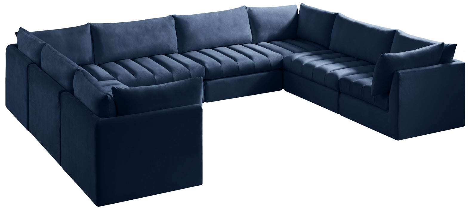 Jacob Navy Velvet Modular Sectional - Royal Furniture & Gifts (MI) - Multi Location