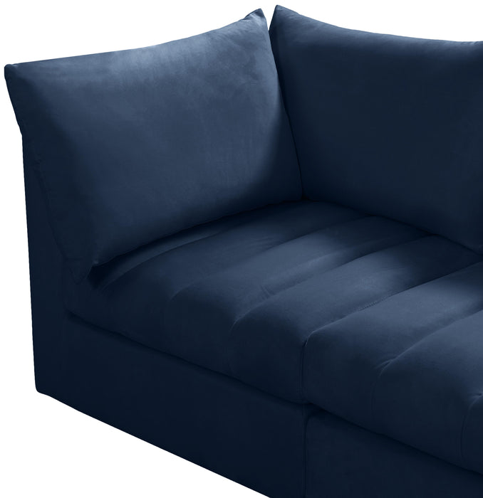 Jacob Navy Velvet Modular Sectional - Royal Furniture & Gifts (MI) - Multi Location