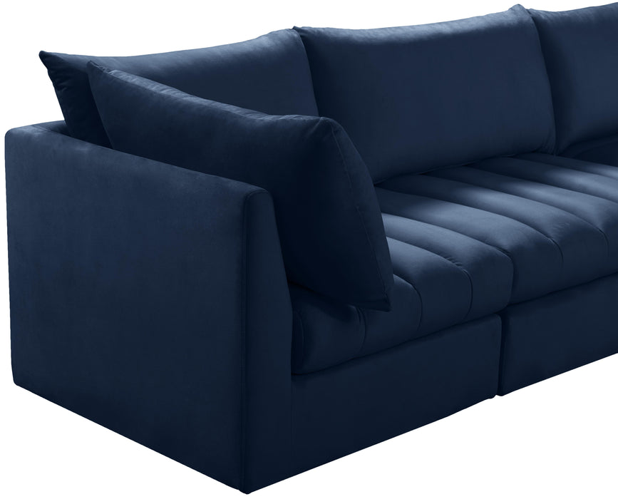 Jacob Navy Velvet Modular Sectional - Royal Furniture & Gifts (MI) - Multi Location