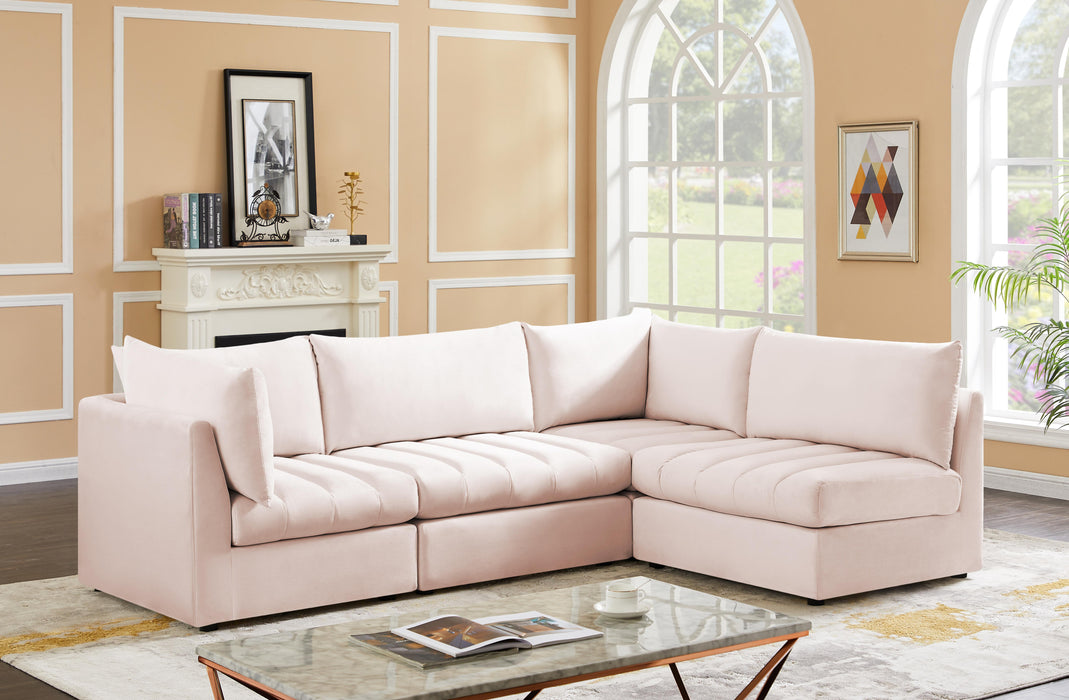 Jacob Pink Velvet Modular Sectional - Royal Furniture & Gifts (MI) - Multi Location