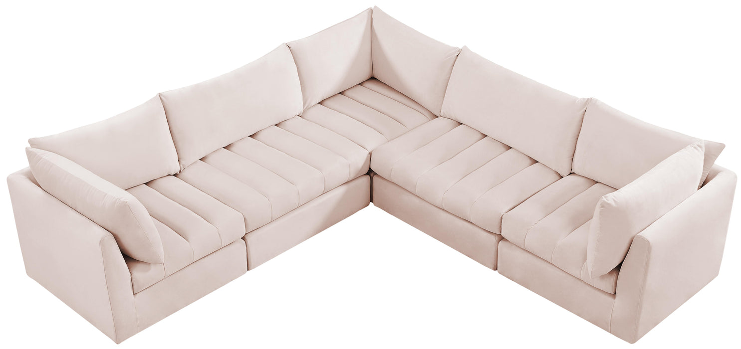 Jacob Pink Velvet Modular Sectional - Royal Furniture & Gifts (MI) - Multi Location