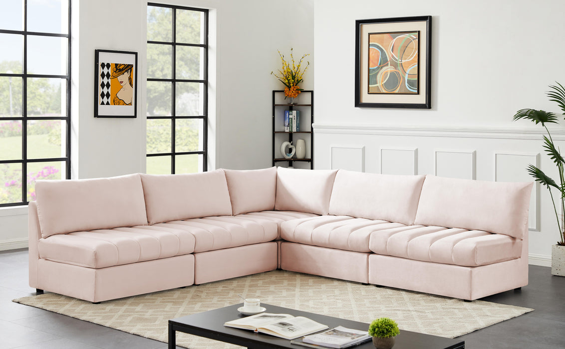 Jacob Pink Velvet Modular Sectional - Royal Furniture & Gifts (MI) - Multi Location