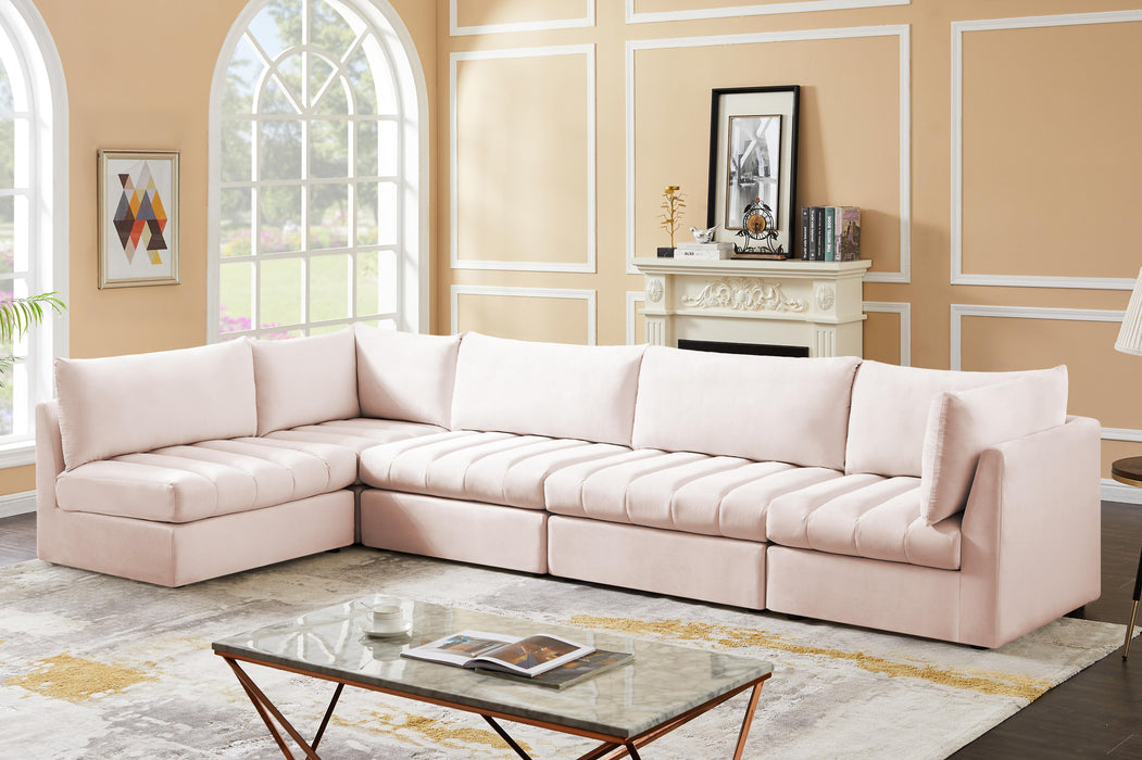 Jacob Pink Velvet Modular Sectional - Royal Furniture & Gifts (MI) - Multi Location