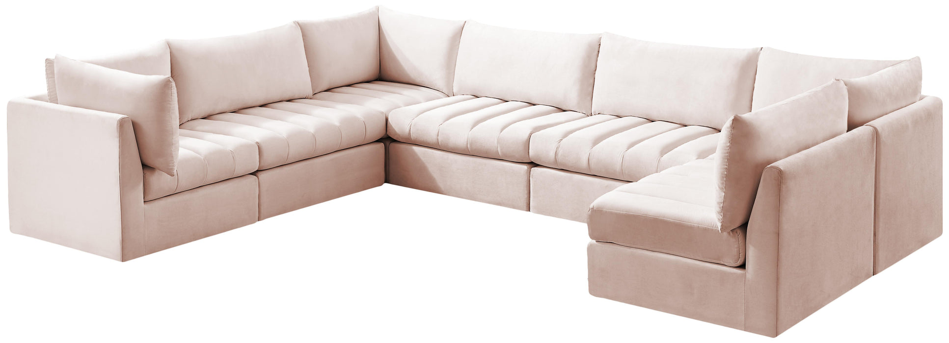 Jacob Pink Velvet Modular Sectional - Royal Furniture & Gifts (MI) - Multi Location