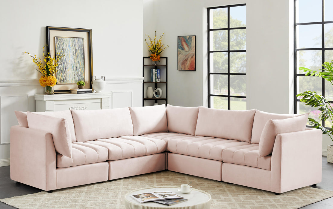 Jacob Pink Velvet Modular Sectional - Royal Furniture & Gifts (MI) - Multi Location