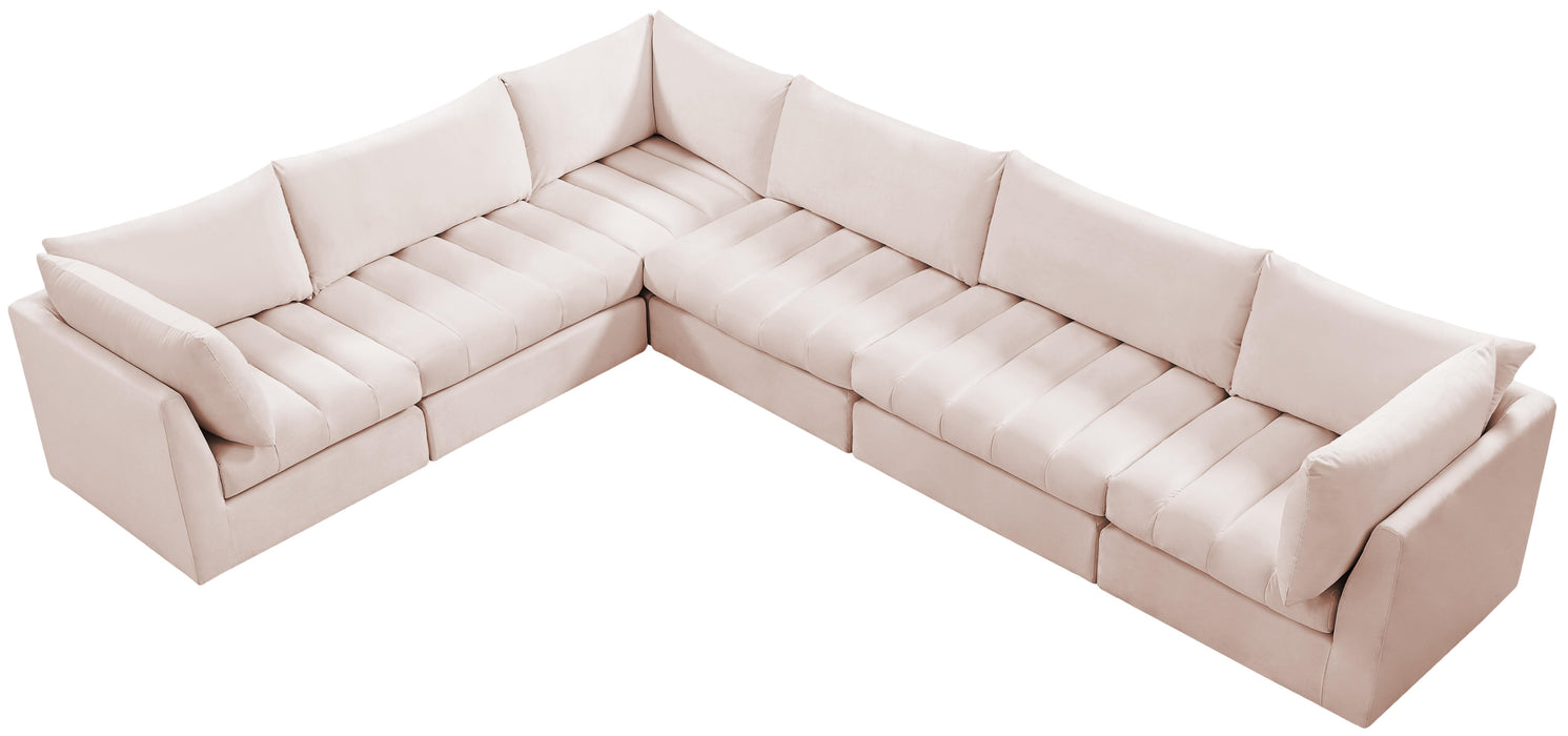 Jacob Pink Velvet Modular Sectional - Royal Furniture & Gifts (MI) - Multi Location