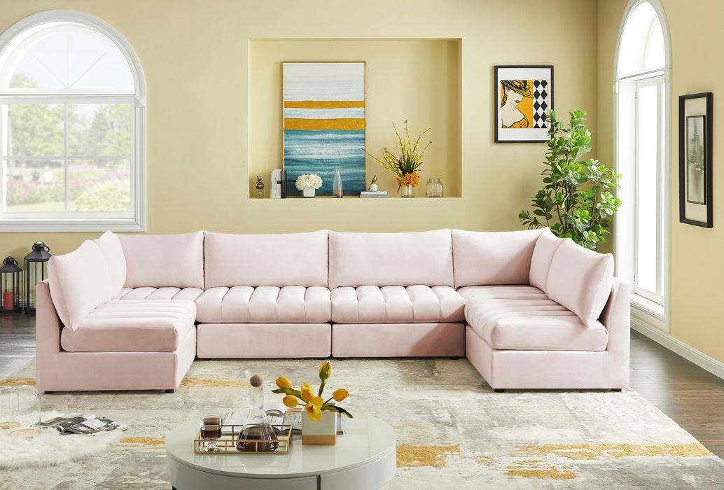 Jacob Pink Velvet Modular Sectional - Royal Furniture & Gifts (MI) - Multi Location