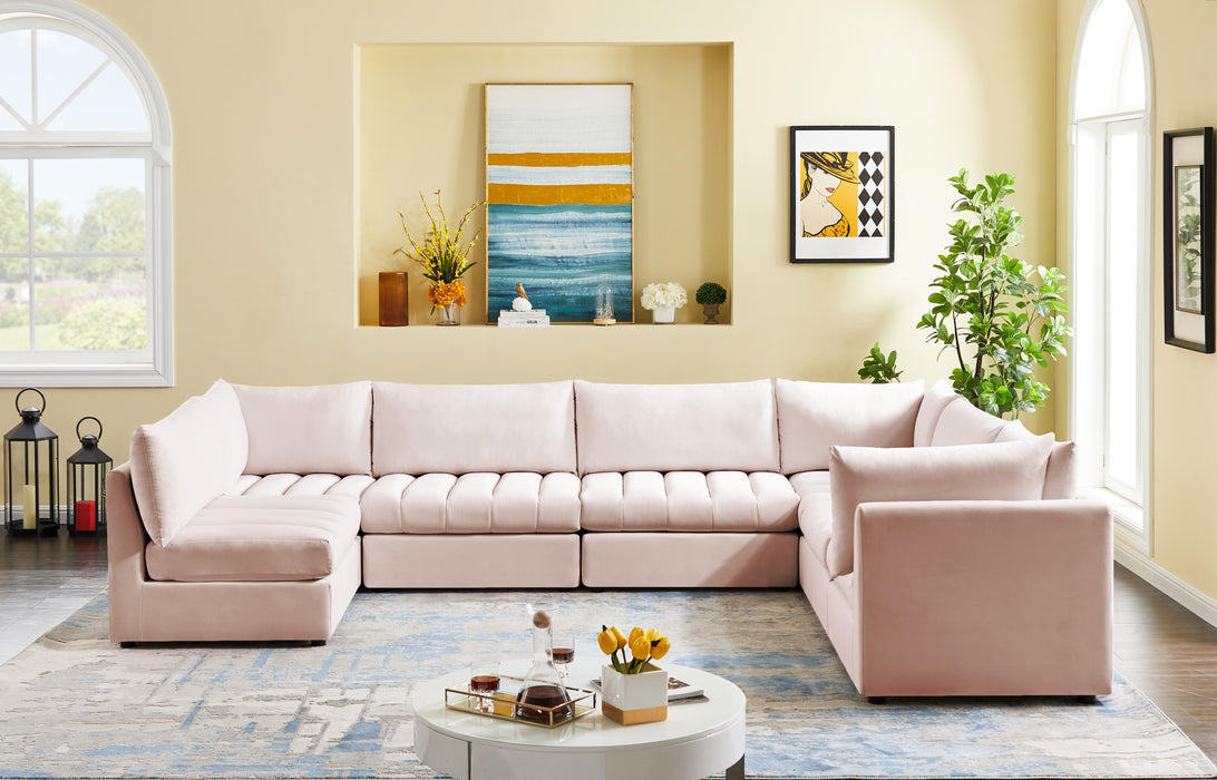 Jacob Pink Velvet Modular Sectional - Royal Furniture & Gifts (MI) - Multi Location