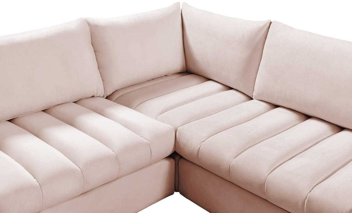 Jacob Pink Velvet Modular Sectional - Royal Furniture & Gifts (MI) - Multi Location