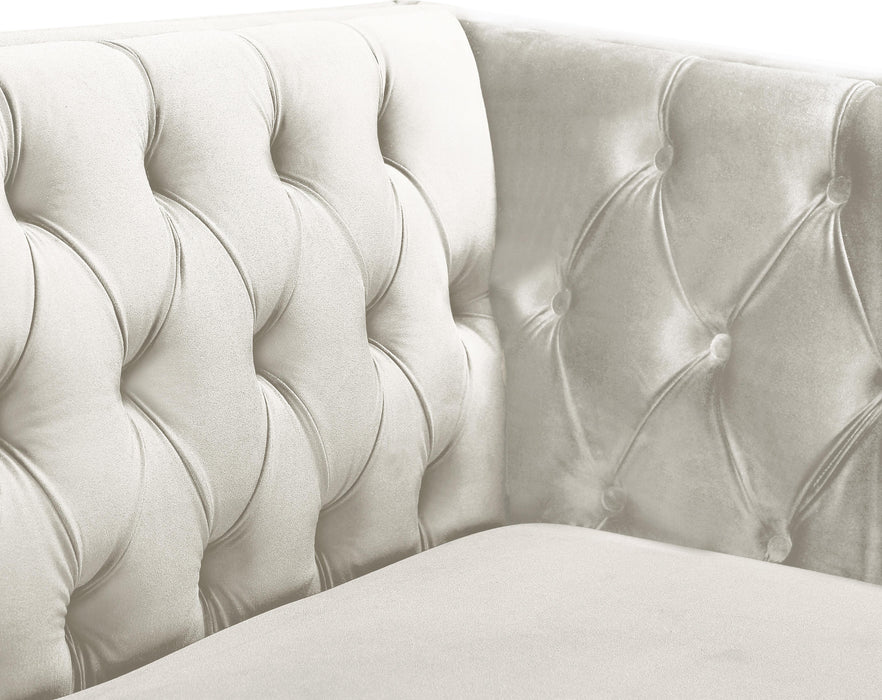 Michelle Cream Velvet Loveseat - Royal Furniture & Gifts (MI) - Multi Location