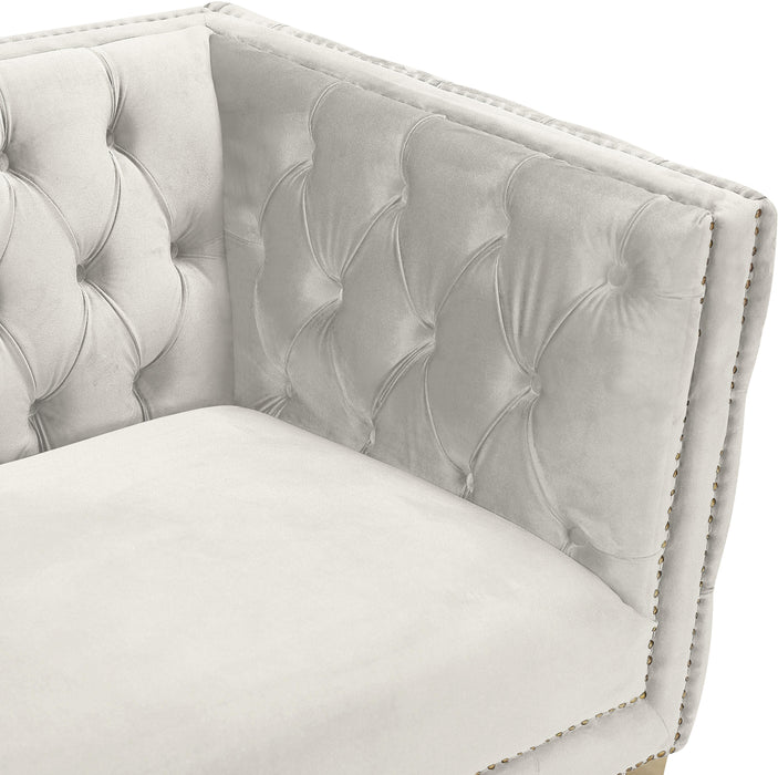 Michelle Cream Velvet Loveseat - Royal Furniture & Gifts (MI) - Multi Location