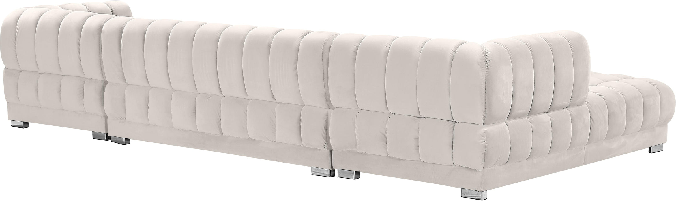 Gwen Cream Velvet 3pc. Sectional (3 Boxes) - Royal Furniture & Gifts (MI) - Multi Location