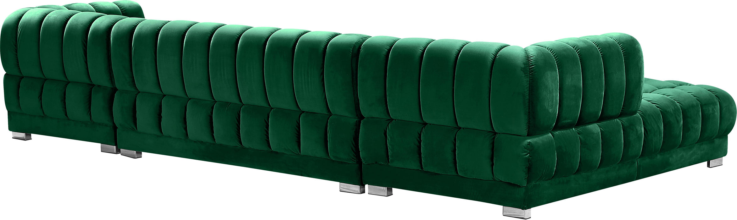 Gwen Green Velvet 3pc. Sectional (3 Boxes) - Royal Furniture & Gifts (MI) - Multi Location