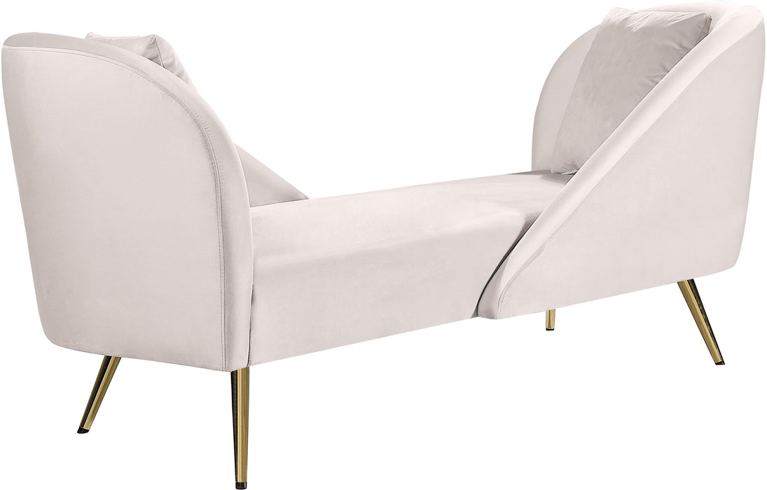 Nolan Cream Velvet Chaise - Royal Furniture & Gifts (MI) - Multi Location