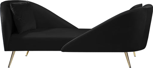 Nolan Black Velvet Chaise - Royal Furniture & Gifts (MI) - Multi Location