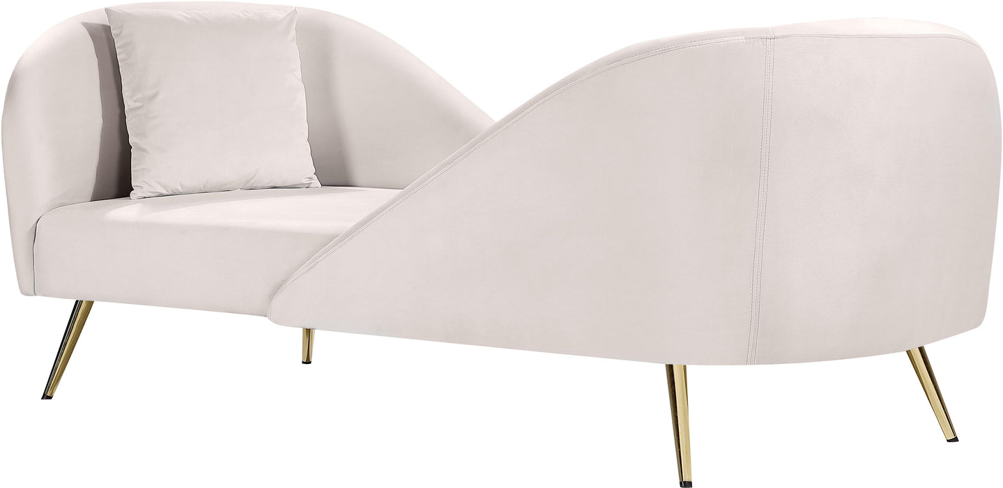 Nolan Cream Velvet Chaise - Royal Furniture & Gifts (MI) - Multi Location