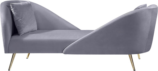 Nolan Grey Velvet Chaise - Royal Furniture & Gifts (MI) - Multi Location