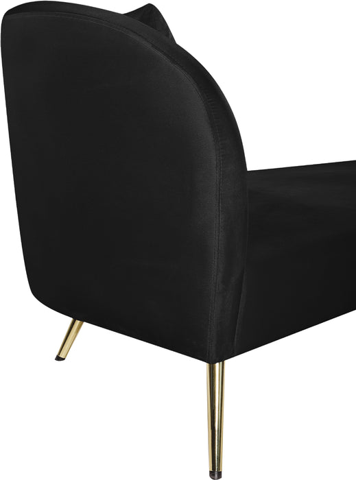 Nolan Black Velvet Chaise - Royal Furniture & Gifts (MI) - Multi Location