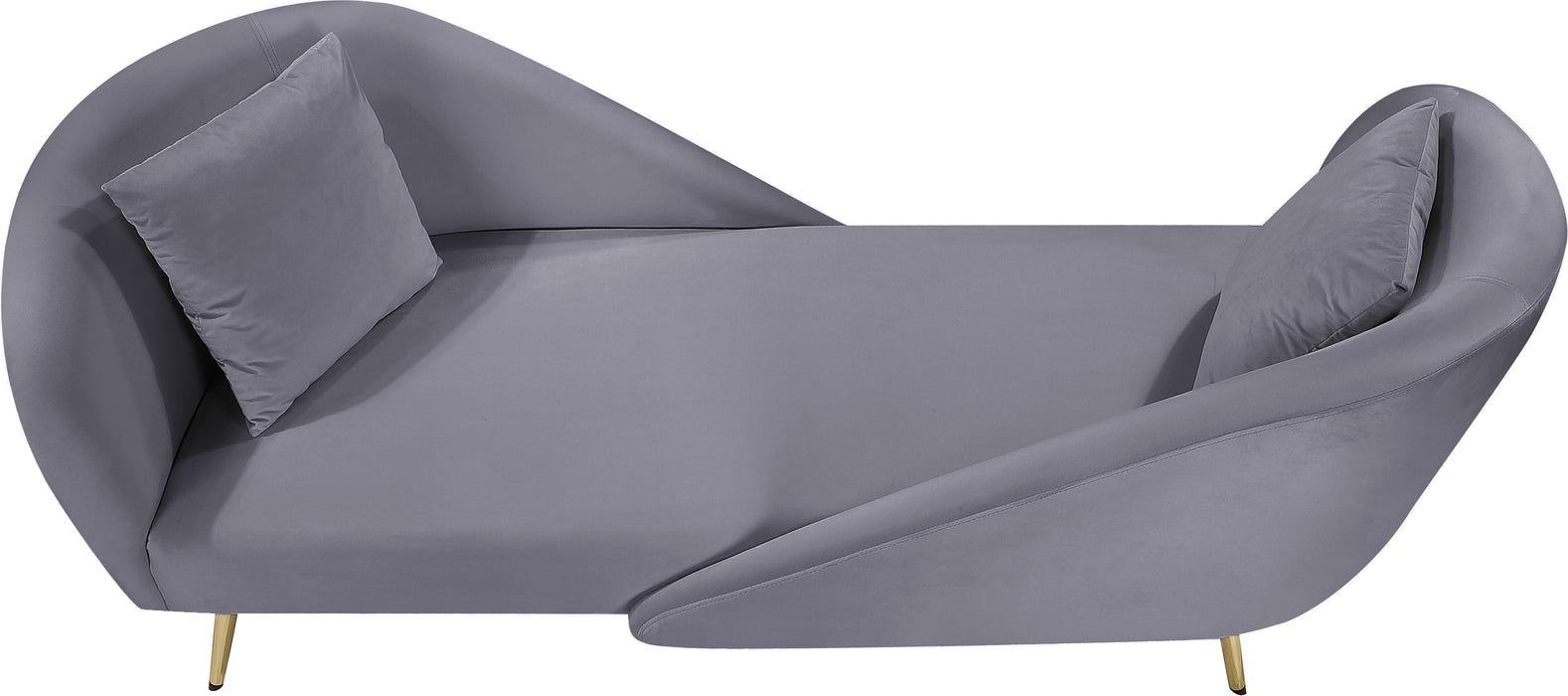 Nolan Grey Velvet Chaise - Royal Furniture & Gifts (MI) - Multi Location