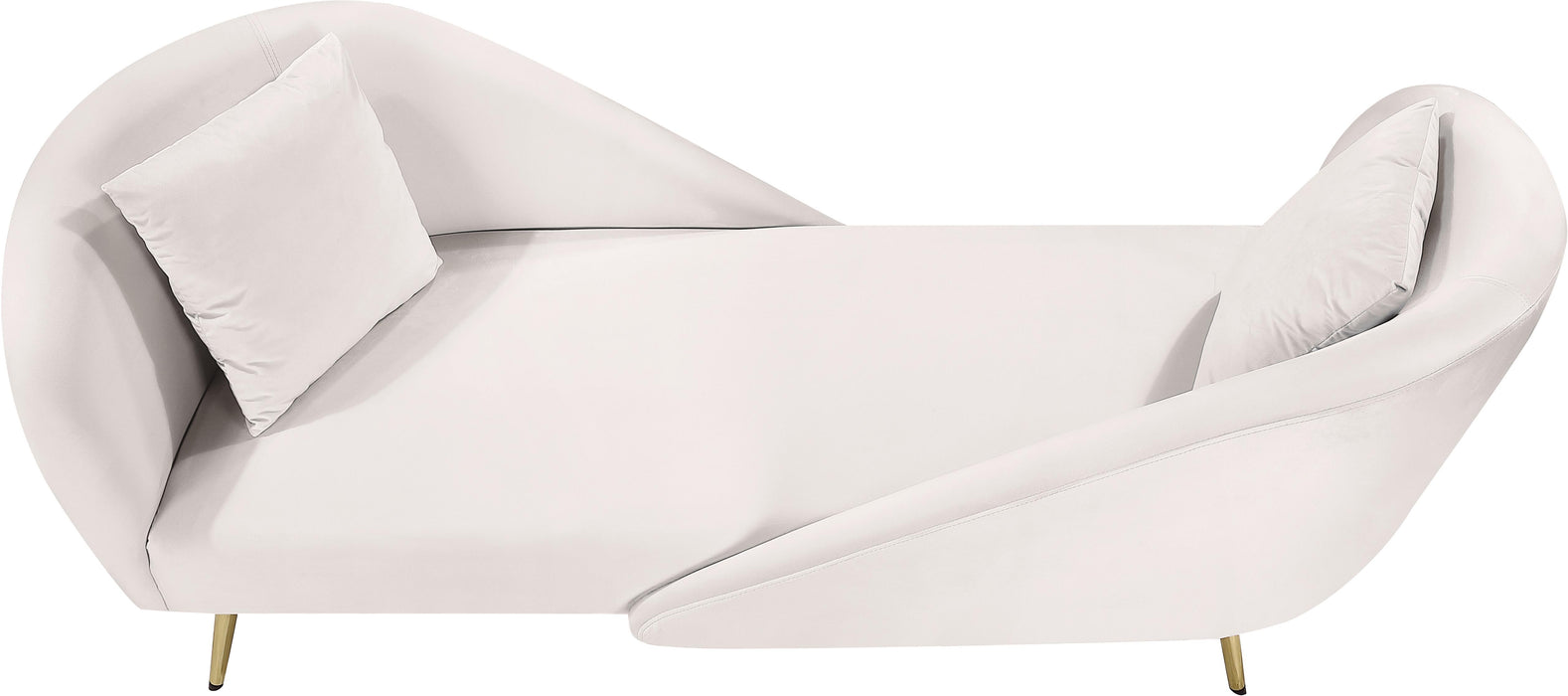 Nolan Cream Velvet Chaise - Royal Furniture & Gifts (MI) - Multi Location