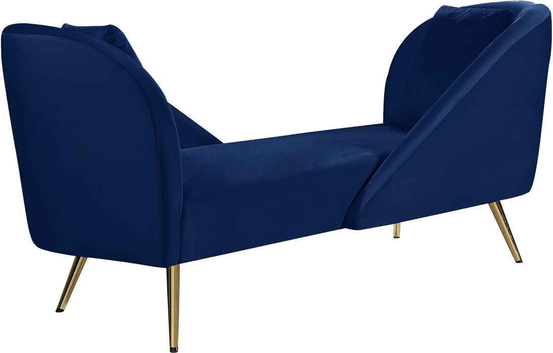 Nolan Navy Velvet Chaise - Royal Furniture & Gifts (MI) - Multi Location