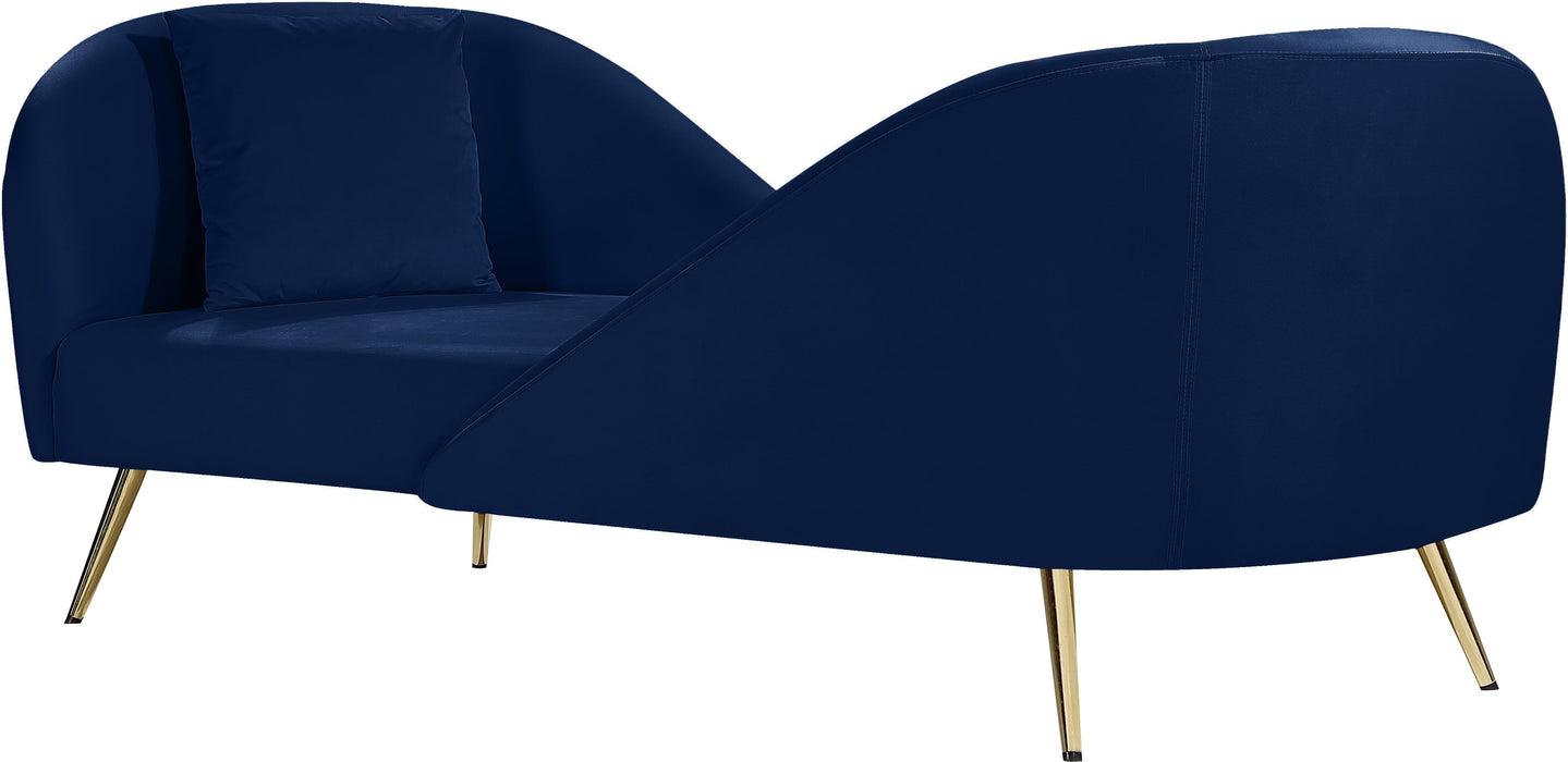 Nolan Navy Velvet Chaise - Royal Furniture & Gifts (MI) - Multi Location