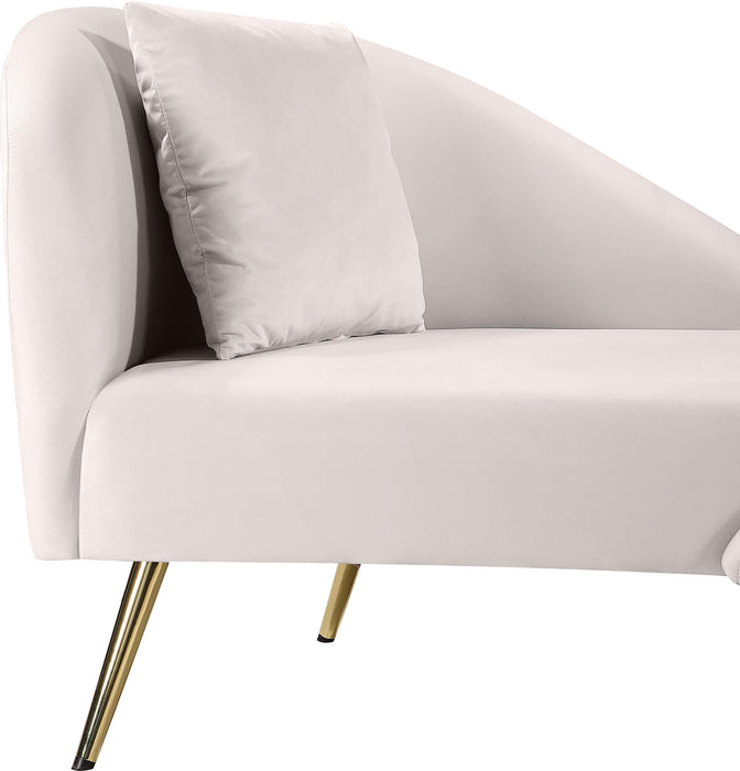 Nolan Cream Velvet Chaise - Royal Furniture & Gifts (MI) - Multi Location