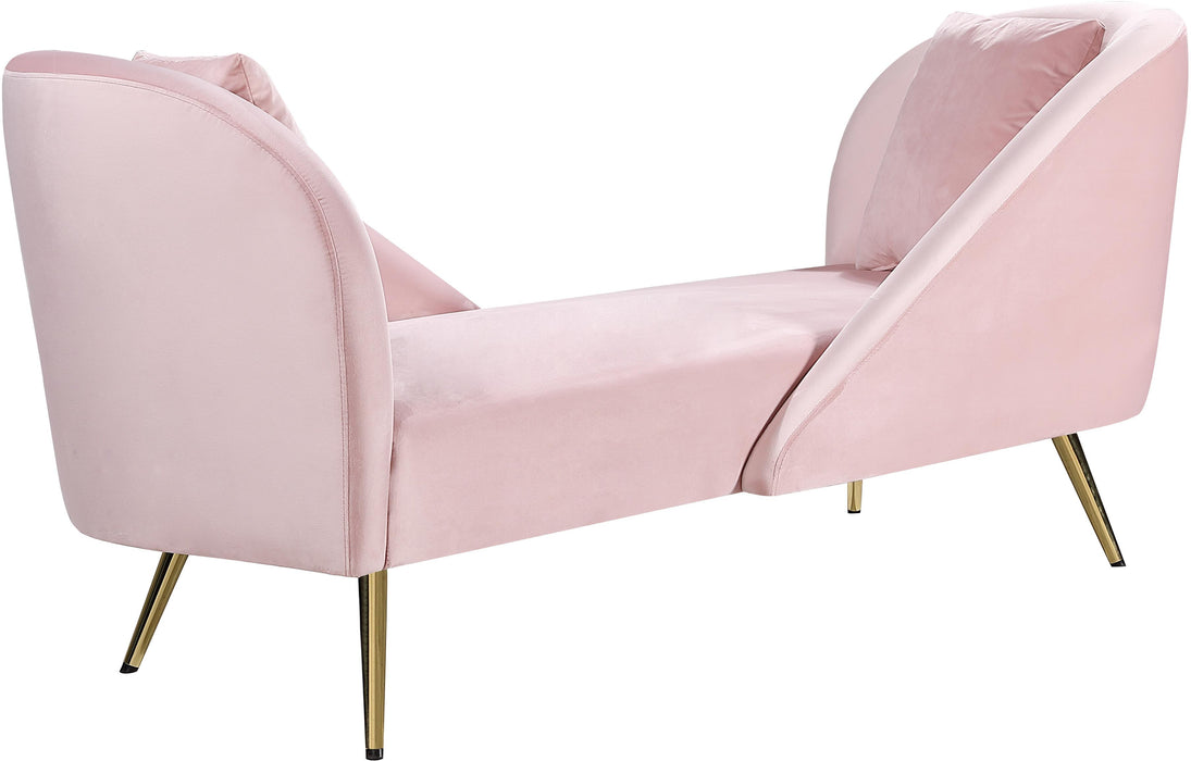 Nolan Pink Velvet Chaise - Royal Furniture & Gifts (MI) - Multi Location