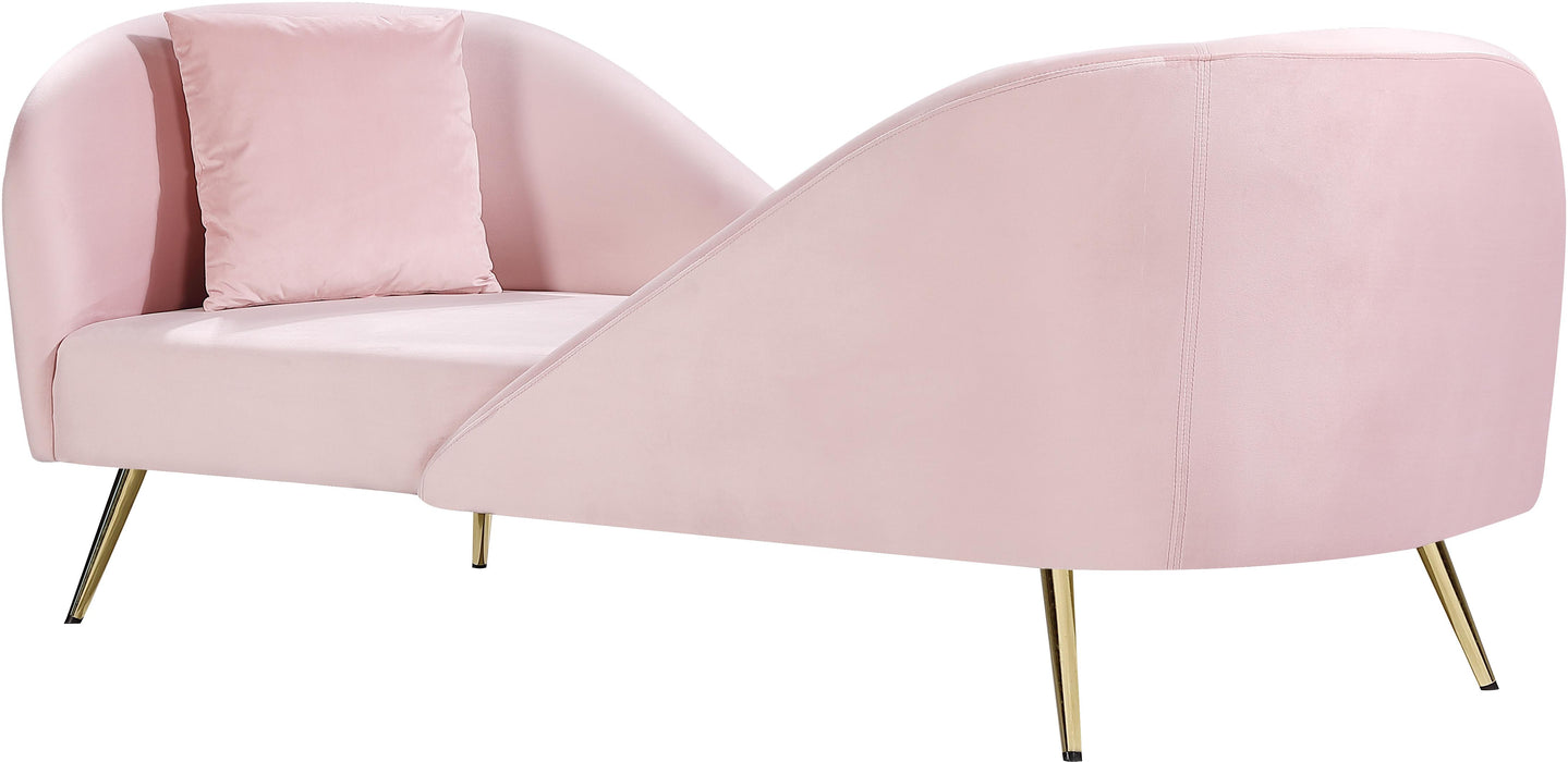 Nolan Pink Velvet Chaise - Royal Furniture & Gifts (MI) - Multi Location