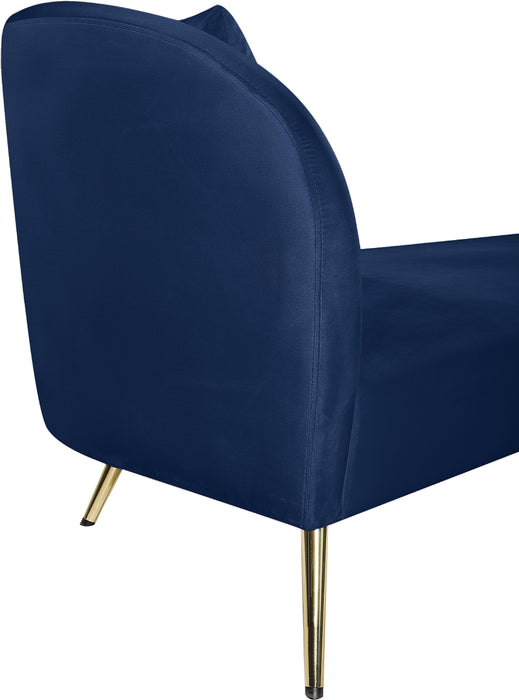 Nolan Navy Velvet Chaise - Royal Furniture & Gifts (MI) - Multi Location