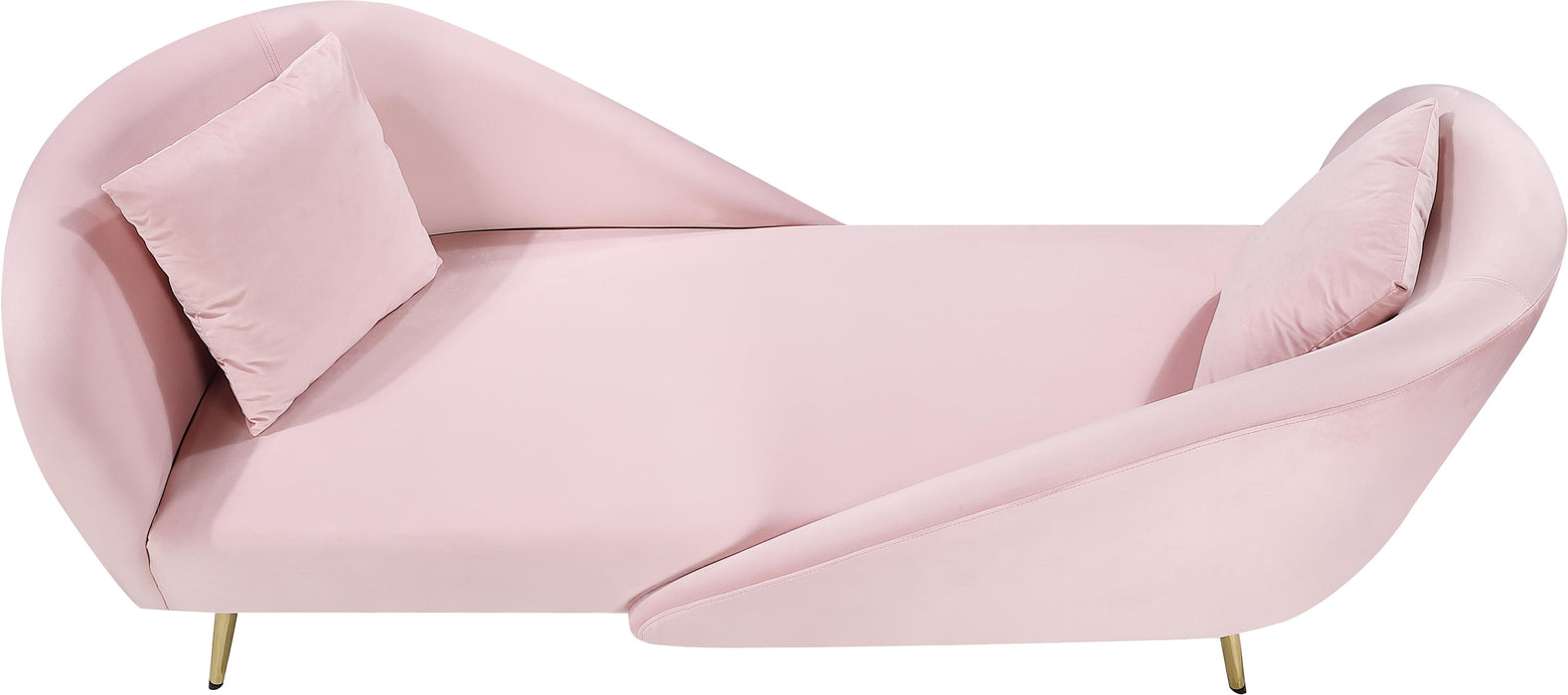 Nolan Pink Velvet Chaise - Royal Furniture & Gifts (MI) - Multi Location