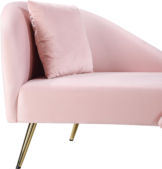 Nolan Pink Velvet Chaise - Royal Furniture & Gifts (MI) - Multi Location