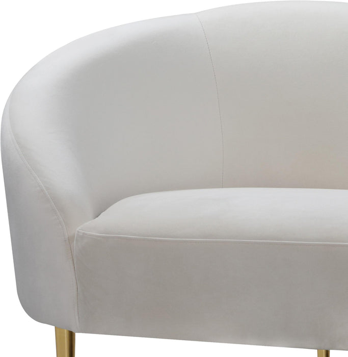 Ritz Cream Velvet Loveseat - Royal Furniture & Gifts (MI) - Multi Location